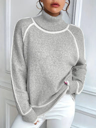 Maglione Dolcevita Jovie a Contrasto