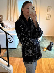 Judy Cardigan Lungo con Frange