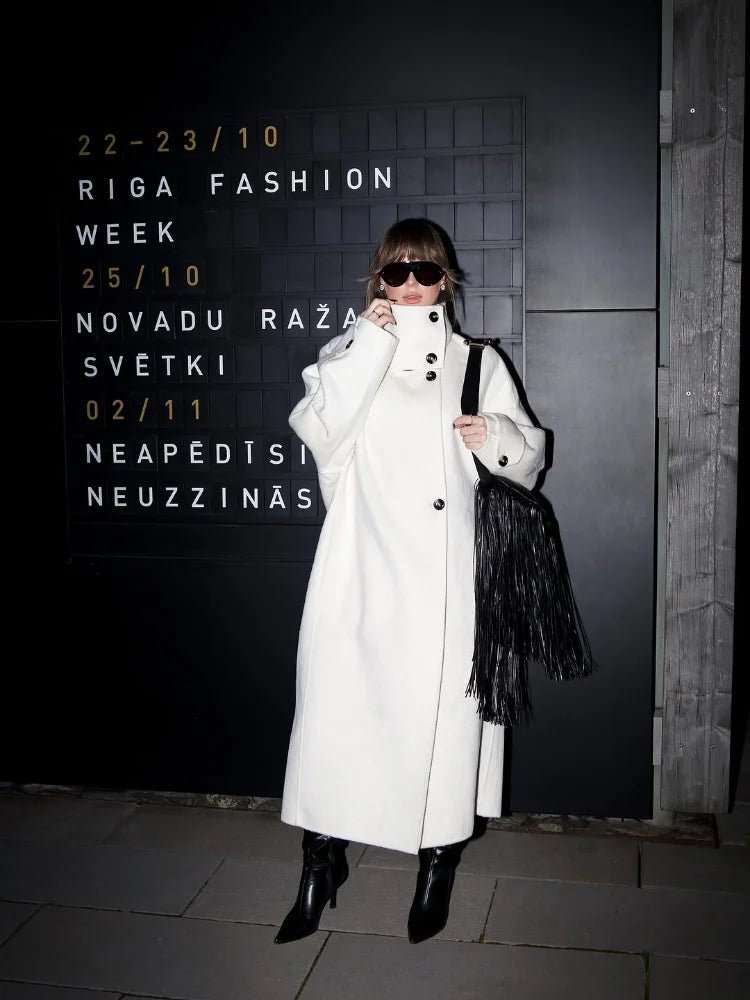 ZEYA - Julia Stand Collar Long Coat