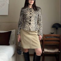 Giacca corta in eco-pelliccia leopardata Katie