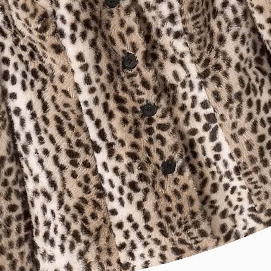 ZEYA - Katie Leopard Faux Fur Cropped Jacket