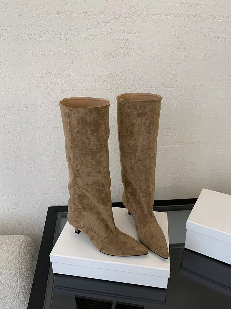 ZEYA - Kendall Knee High Suede Boots