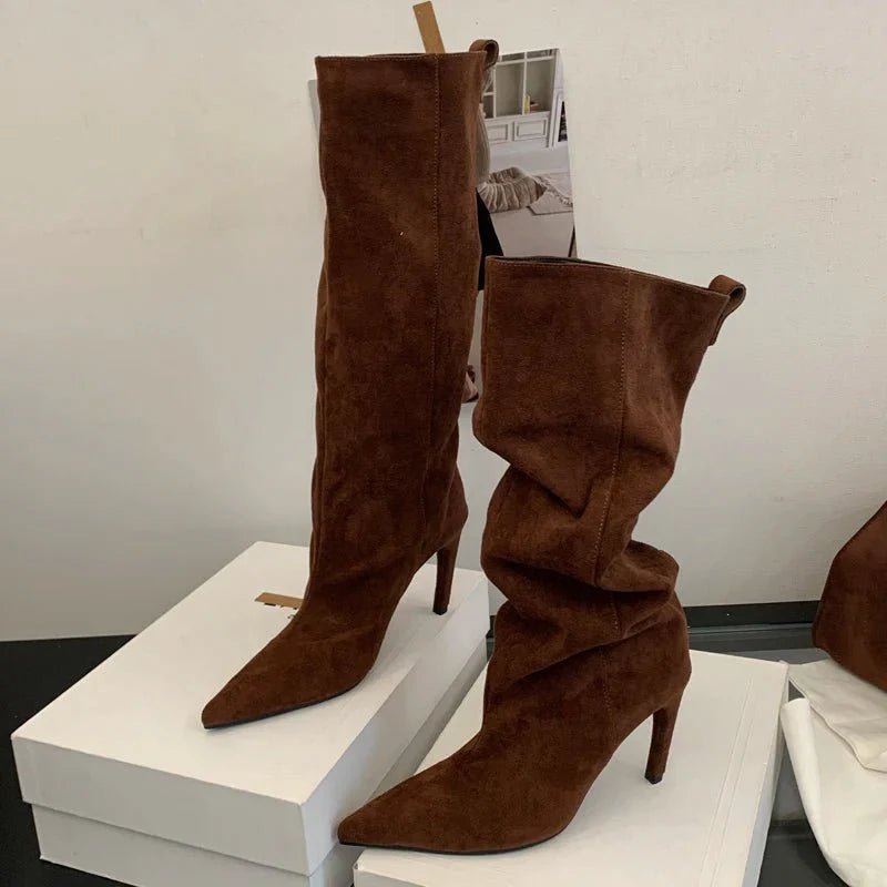 ZEYA - Kendra Suede Knee High Boots