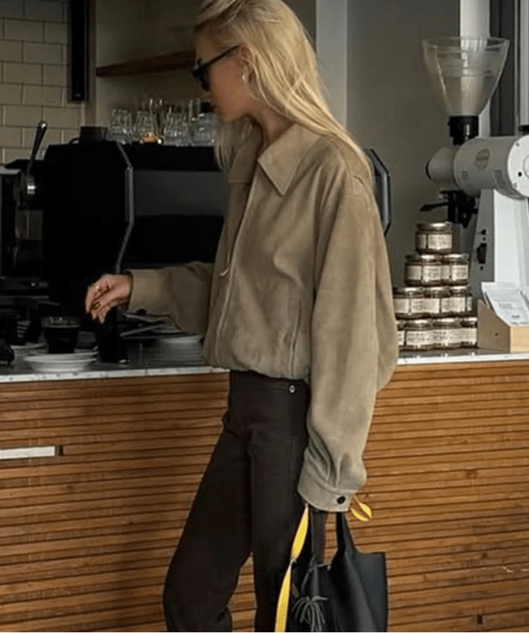 ZEYA - Krista Suede Bomber Jacket