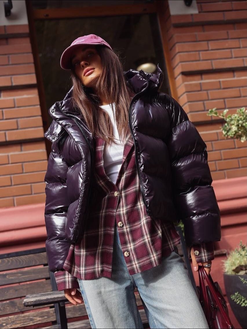 ZEYA - Lara Hooded Glossy Puffer Jacket