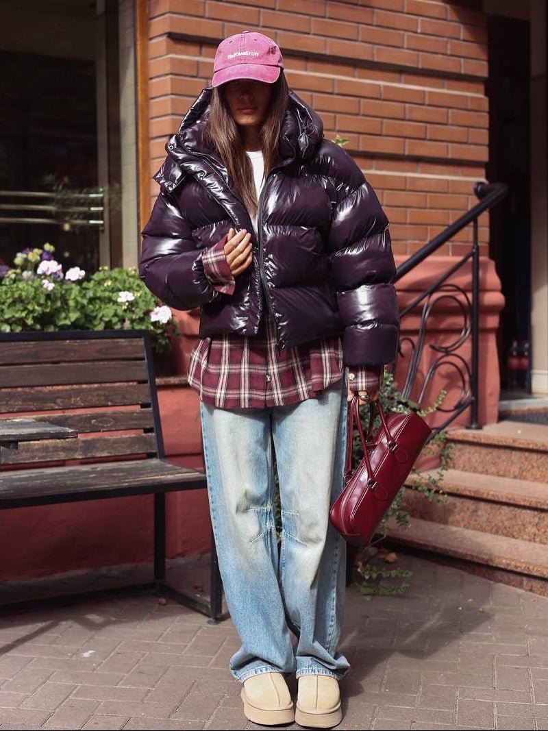 ZEYA - Lara Hooded Glossy Puffer Jacket