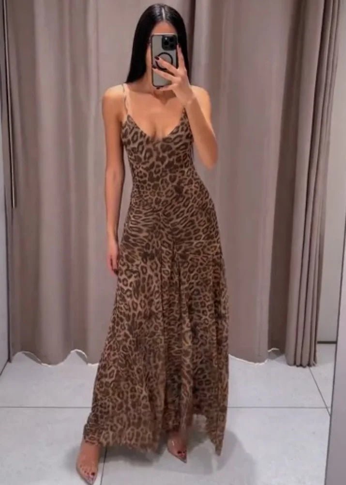ZEYA - Lara Leopard Print Maxi Dress