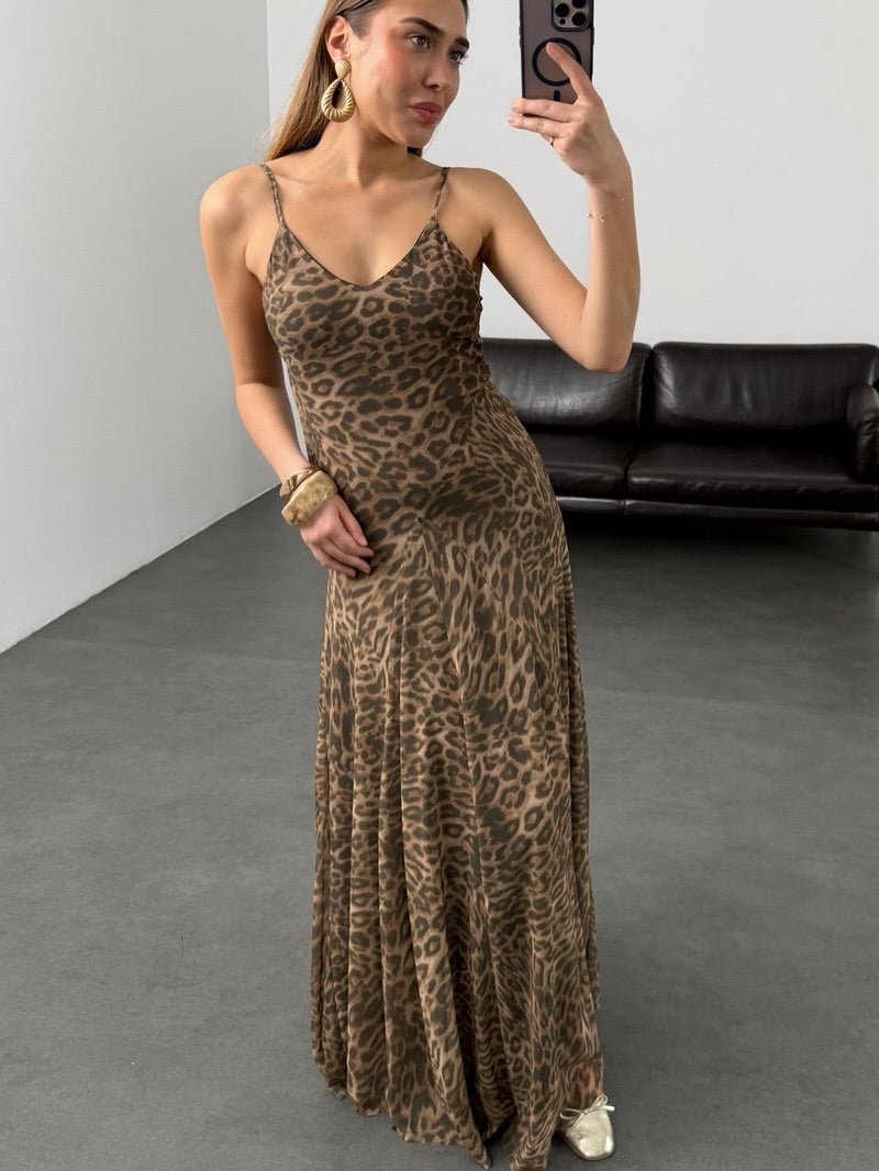 ZEYA - Lara Leopard Print Maxi Dress