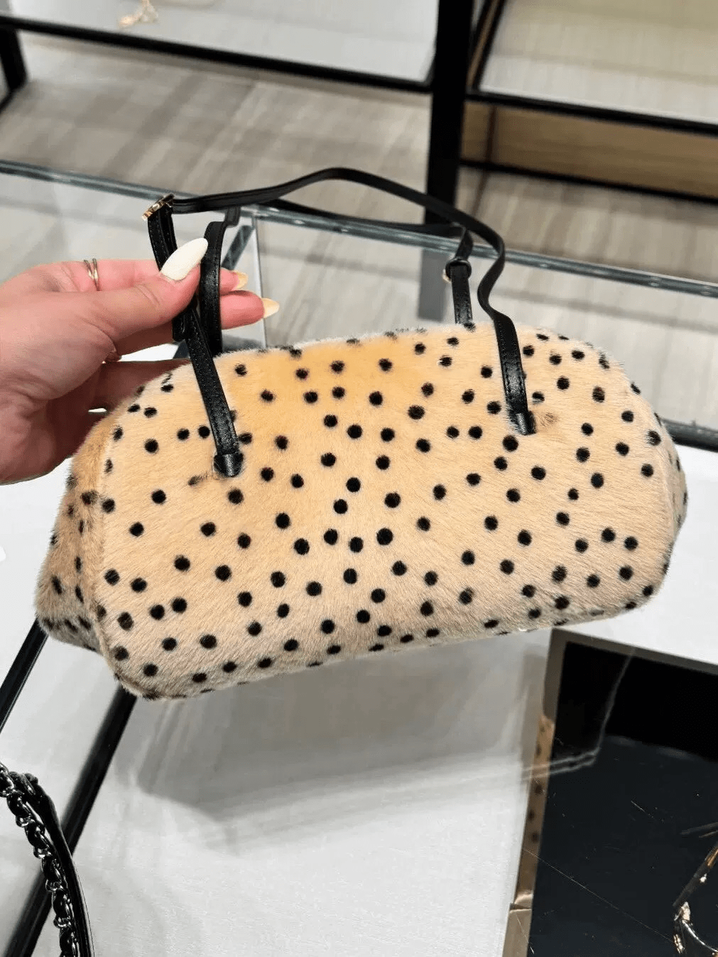 ZEYA - Layla Cheetah Faux Fur Shoulder Bag