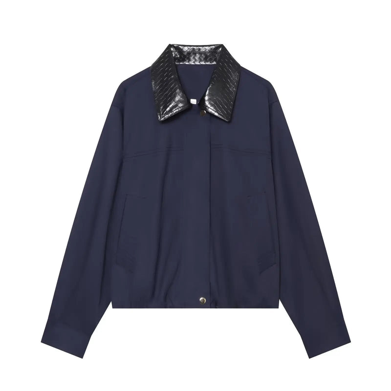 ZEYA - Layla Contrast Collar Bomber Jacket