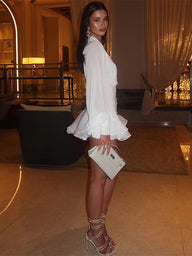 Abito Lillian in Chiffon con Volant