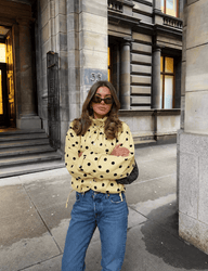 Giacca Linda con coulisse e pois