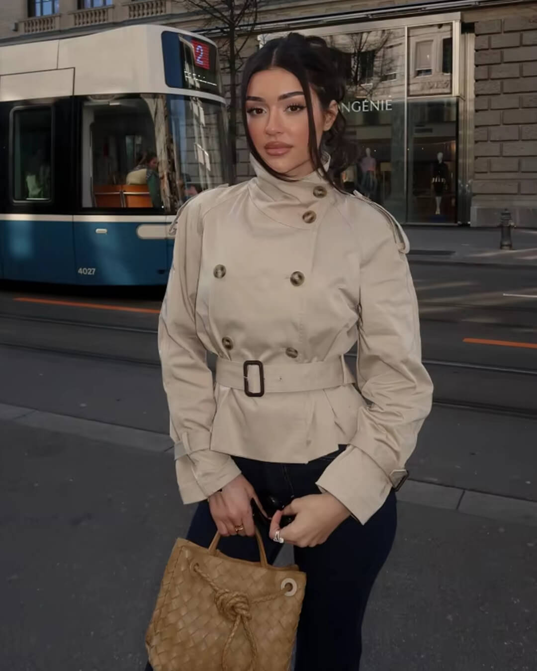 ZEYA - Lisa Cropped Trench Coat
