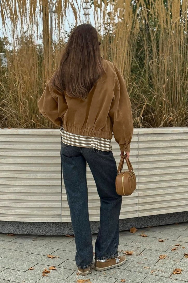 ZEYA - Lisa Suede Zip Relaxed Jacket