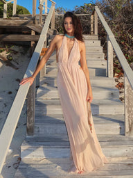 Liza Abito Maxi con Scollo Profondo