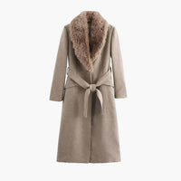 Cappotto maxi Lola con collo in ecopelliccia