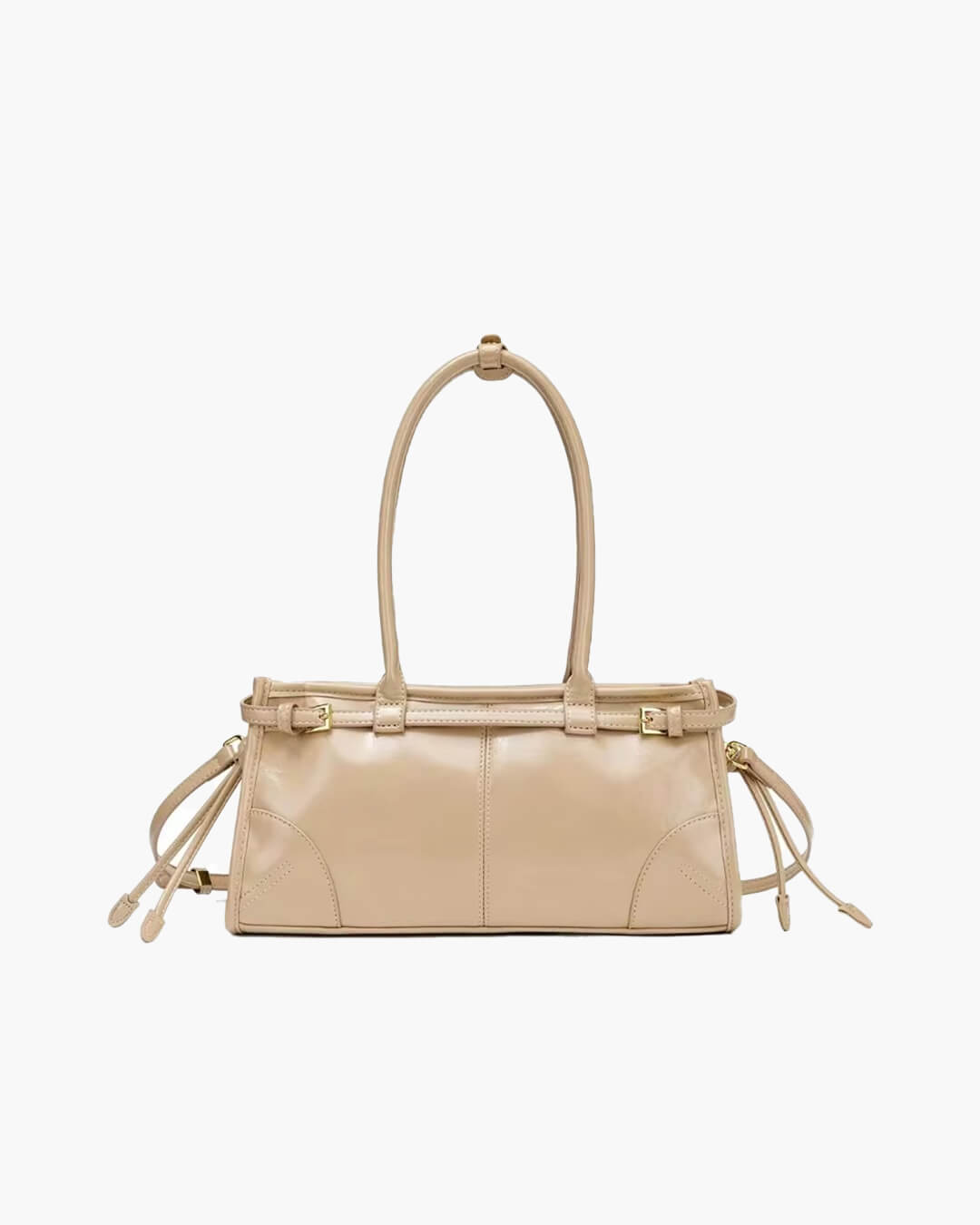 ZEYA - Lorena Leather Shoulder Bag with Belt Detail