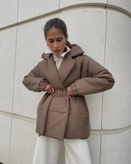 Giacca Piumino Lou con Cintura