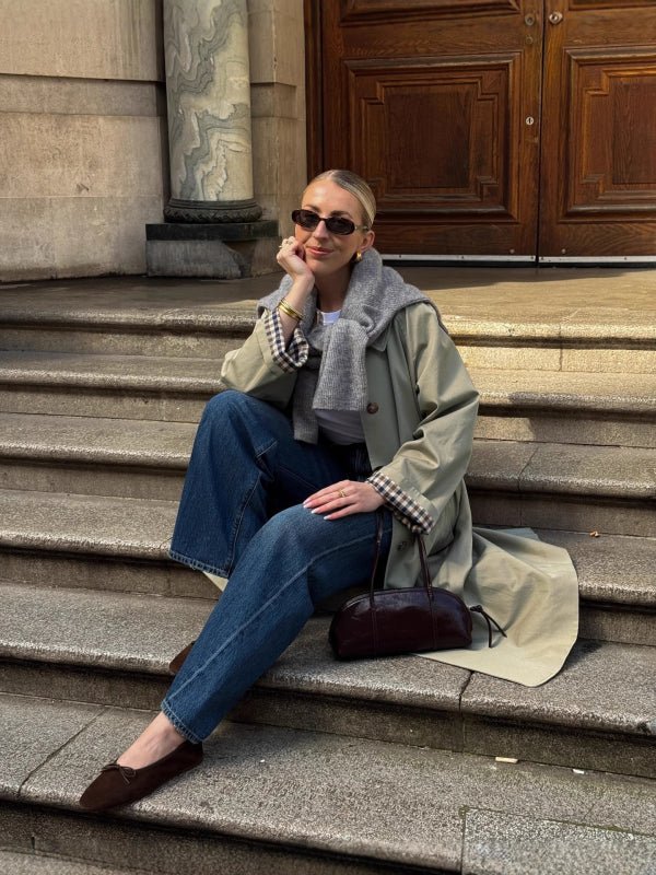 ZEYA - Lucy Check-Accent Trench Coat