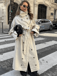 Trench coat lungo Lucy con cintura