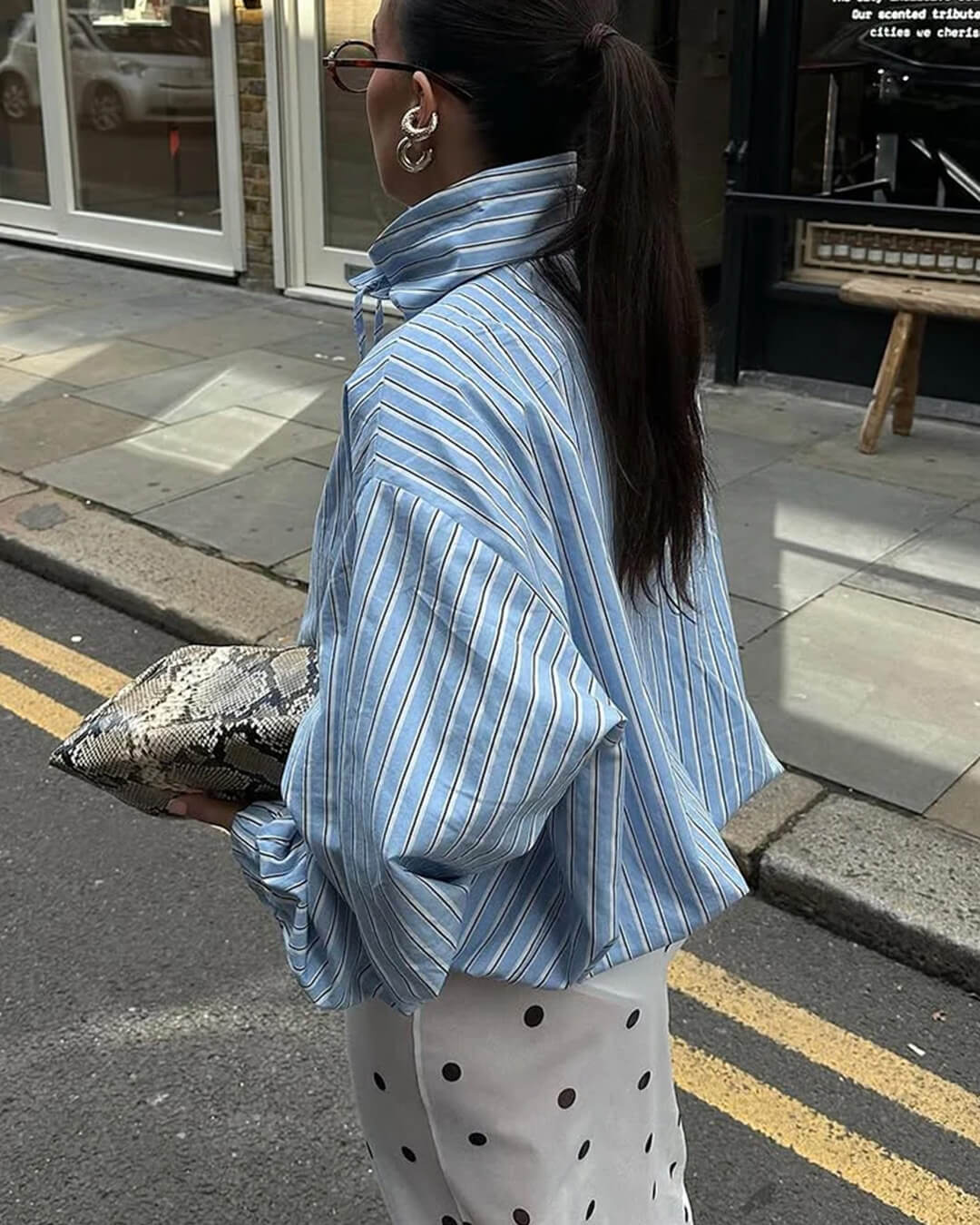 ZEYA - Lucy Striped High Neck Shirt