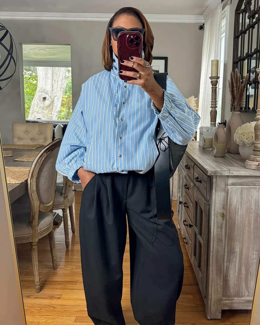 ZEYA - Lucy Striped High Neck Shirt