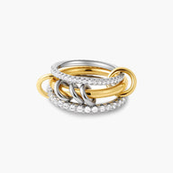 Anello Impilato Scintillante in Zirconia Lumi