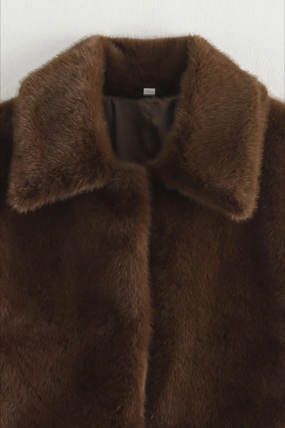 ZEYA - Maddie Short Faux Fur Collared Coat