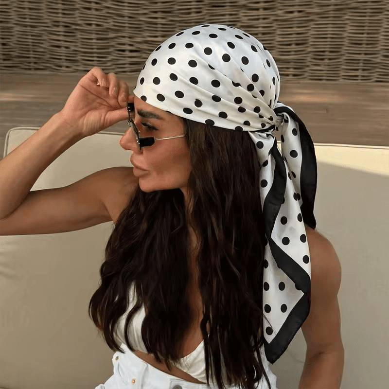 ZEYA - Maria Polka Dot Silk Scarf
