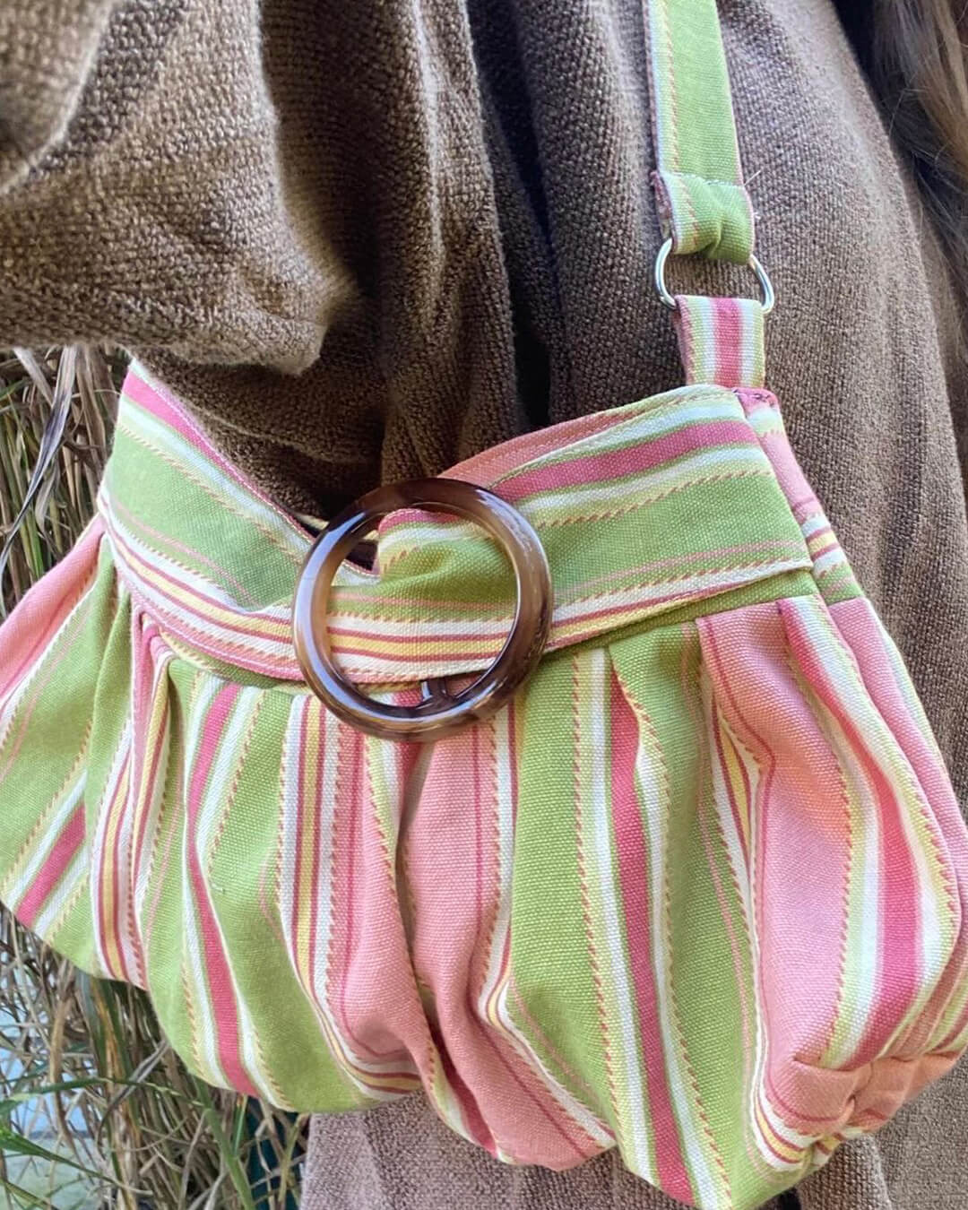 ZEYA - Maria Striped Shoulder Bag