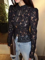 Mariana Blusa in Pizzo Trasparente