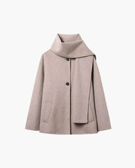 Cappotto Marisol in Finta Lana con Sciarpa