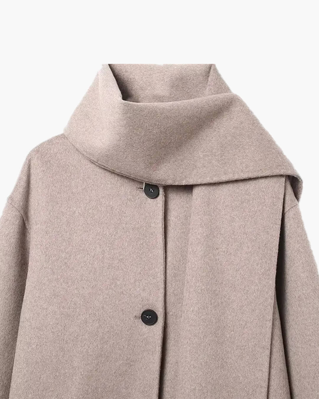 ZEYA - Marisol Faux Wool Coat with Scarf
