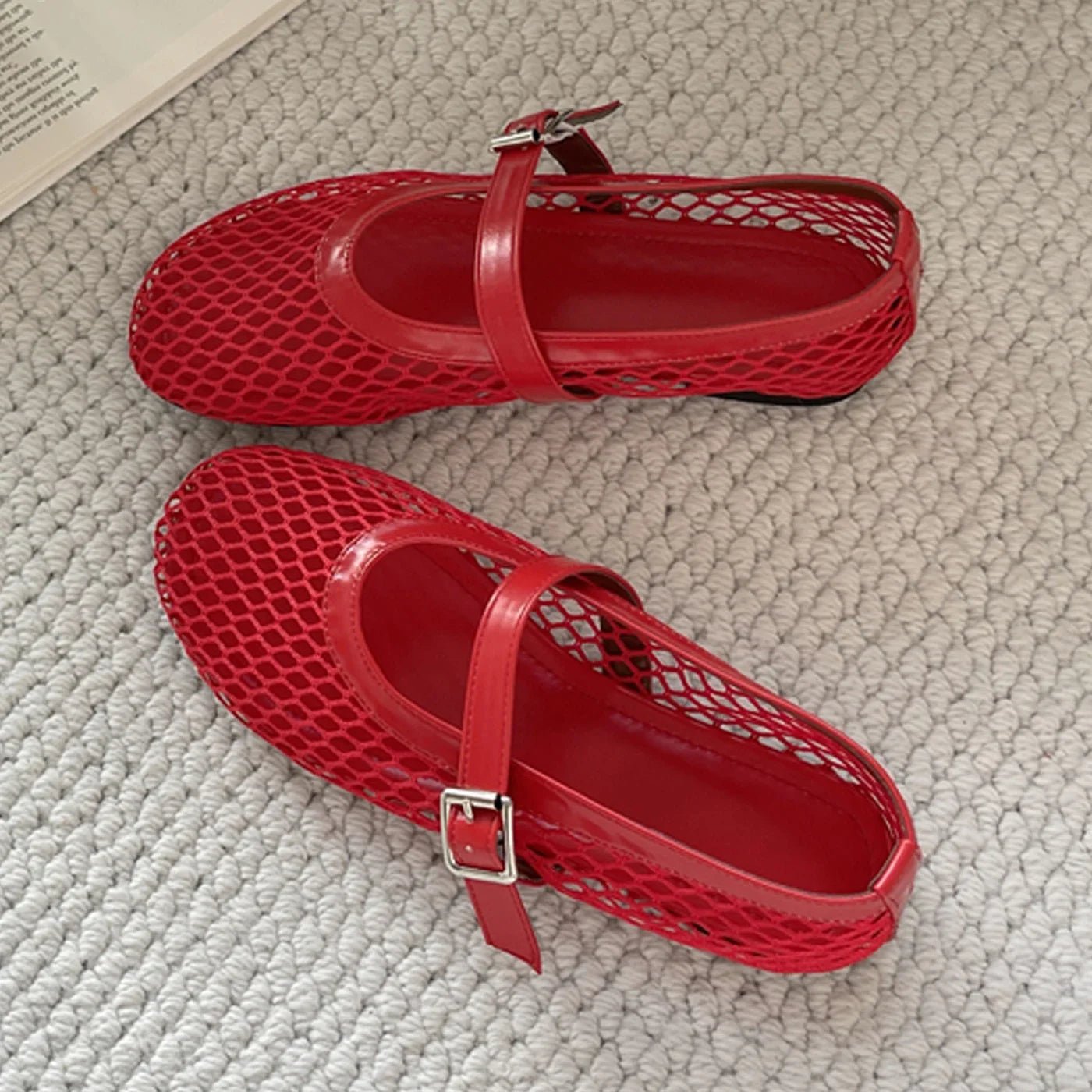 ZEYA - Martha Mesh Buckle Strap Flats