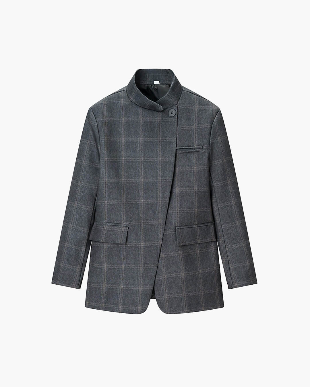 ZEYA - Melanie Plaid Stand Collar Blazer