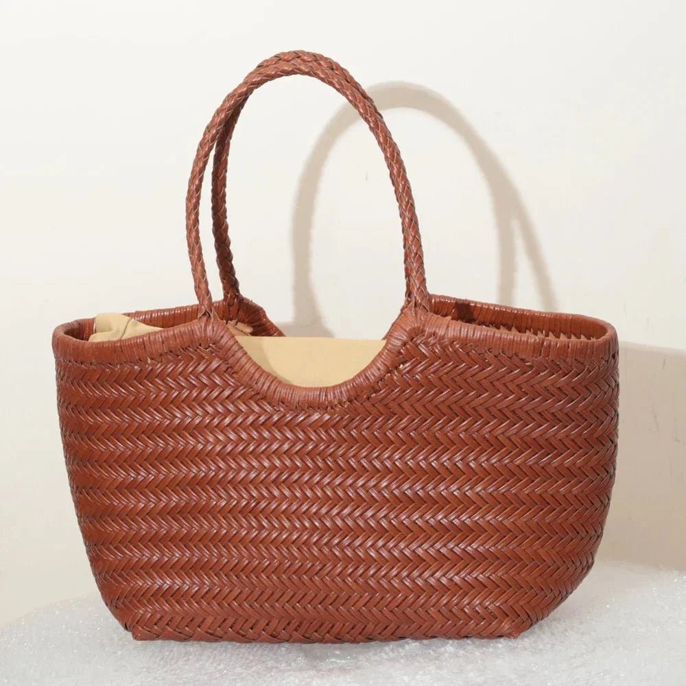 ZEYA - Melisande Woven Leather Tote Bag