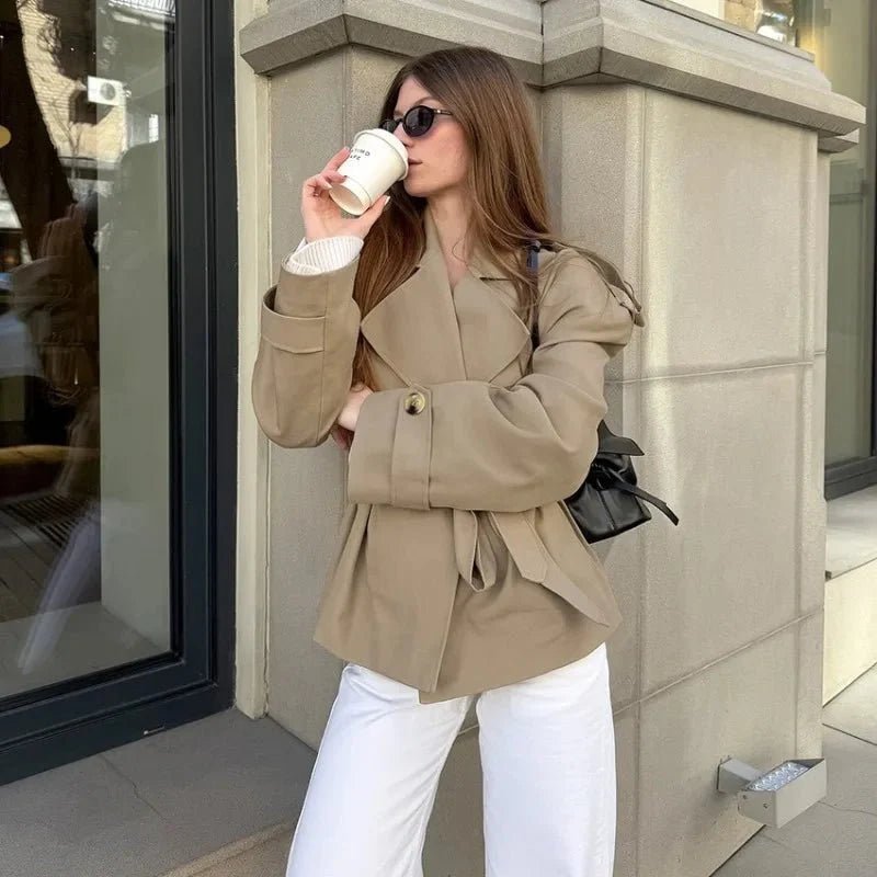 ZEYA - Melody Crop Trench Coat