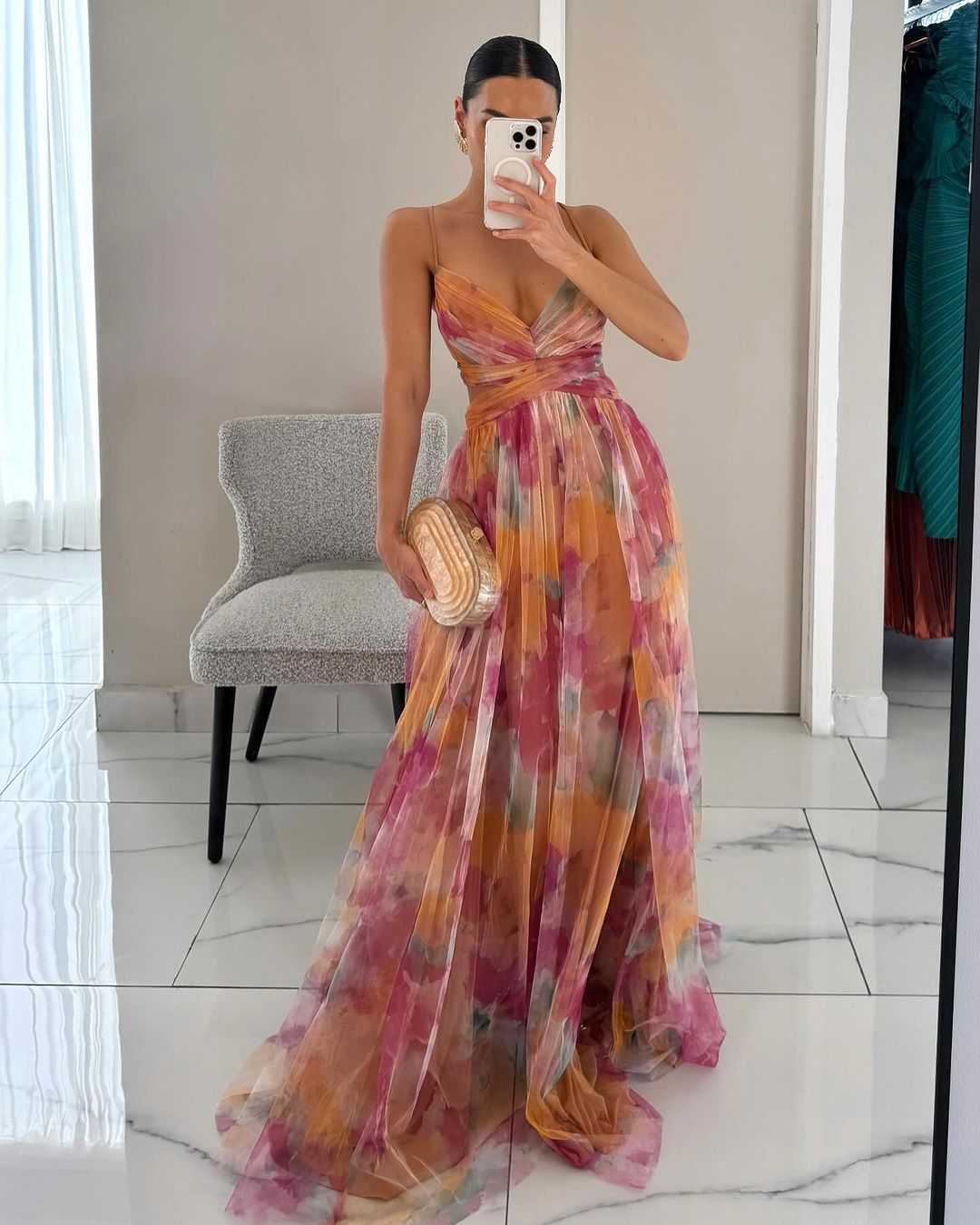 ZEYA - Naomi Floral Mesh Maxi Dress