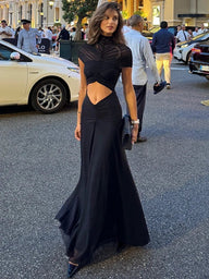 Agatha abito maxi aderente con arricciature