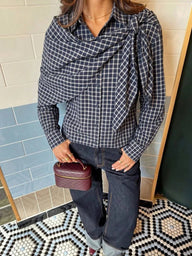Camicia a Quadri con Sciarpa Nicole