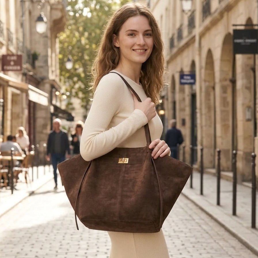 ZEYA - Nora Bat-Wing Suede Tote Bag