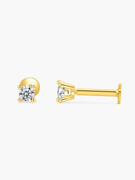 Orecchini a bottone mini in zircone Nora