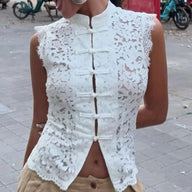 Odette Top Senza Maniche in Pizzo