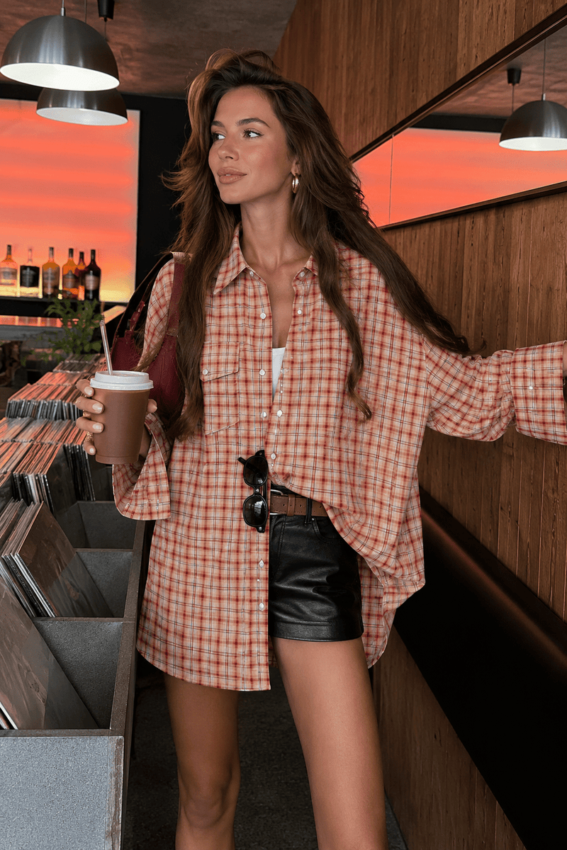 ZEYA - Olivia Oversized Plaid Shirt Blouse