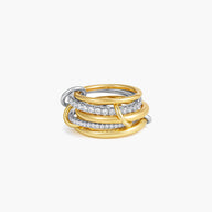 Anello Ophelie Luxe con cinque pietre preziose impilate