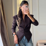 Patricia Blazer Strutturato con Vita Segnata