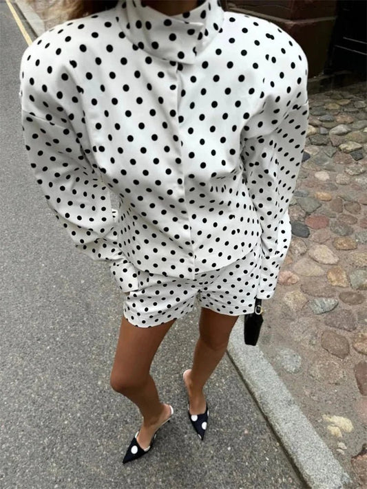 ZEYA - Regine Polkadot Set Shirt & Shorts