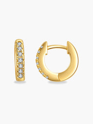Orecchini a cerchio mini in zirconia Rhea