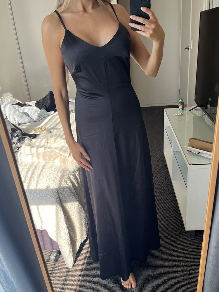 ZEYA - Rikka Satin Backless Maxi Dress