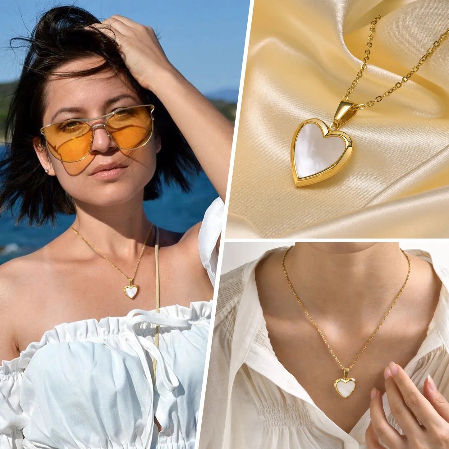 ZEYA - Selene Heart Locker Necklace